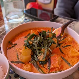 Red curry salmon