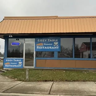 the front of the restaurant