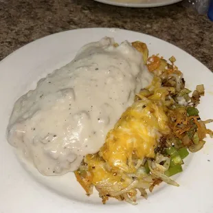 Farmers omelet with hash browns