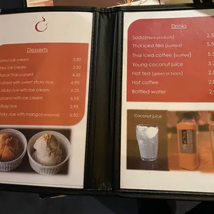a menu for a restaurant