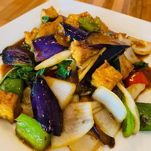 Eggplant stirred fried