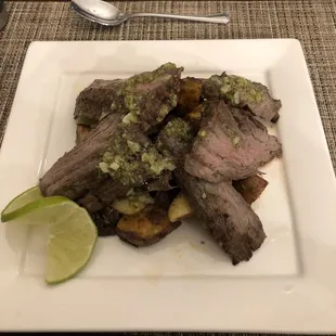 Skirt steak with a chimichiri marinade