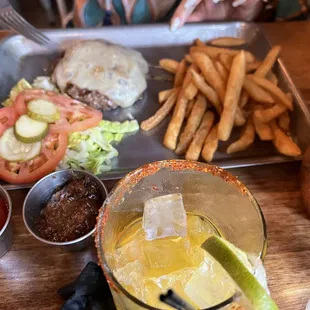 Hamburger no bun, thought they have a great gluten free bun