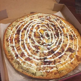 Pierogi pizza is a work of art