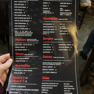 Food menu- October 2021