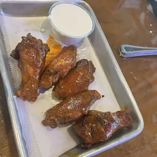 Smoked wings with Buffalo sauce