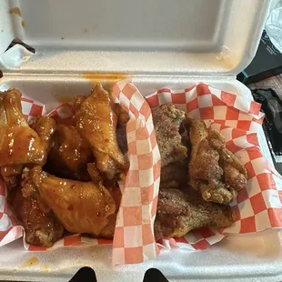 Mango habanero and lemon pepper. I prefer the flats so should have asked for just that.