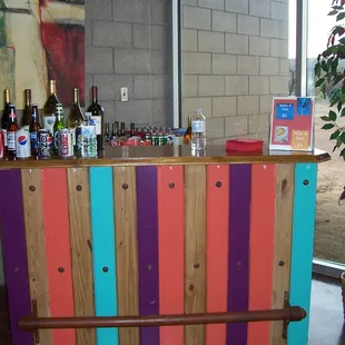 The bar is open!  $5 wine, $3 beer &amp; $2 soft drinks