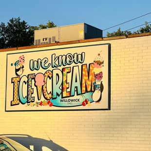 a sign on the side of a building