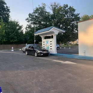 Drive-through I walked though. I saw one lady not get ice cream (who wanted it) but didn&apos;t have a car.