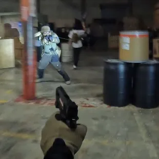 Firefight in the bazaar