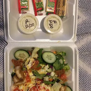 Carry Out Fried Chicken half Salad