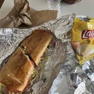 Cuban sandwich with chips!