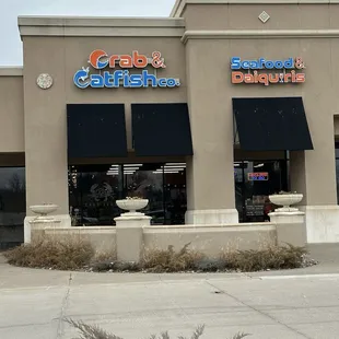 Outside in shopping center