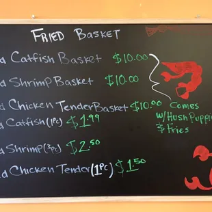 the menu