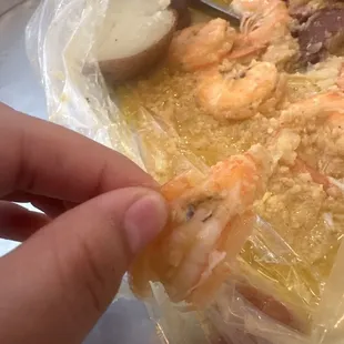 All shrimp was dirty.
