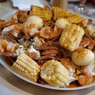 The Garlic Steamer Sampler with added egg.