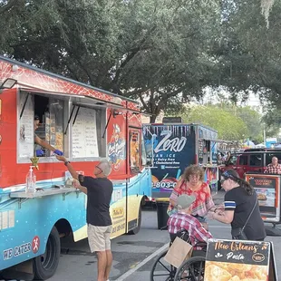 Zephyrhills Food truck rally in downtown Zephyrhills.