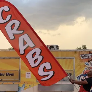 Look for our CRABS sign.