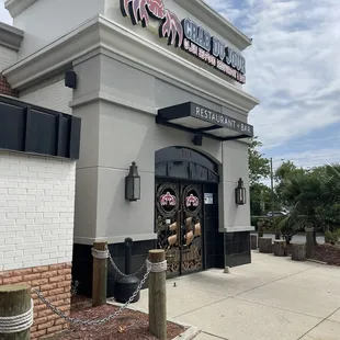 Outside of the restaurant