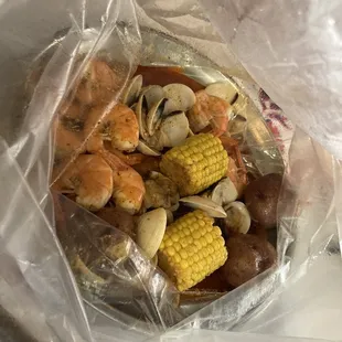 Shrimp and clams w/house sauce