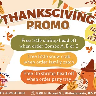 thanksgiving promo