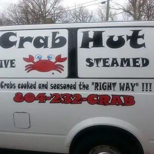 the side of a white van