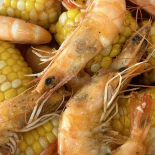 Shrimp and Full Order of Corn on the Cob