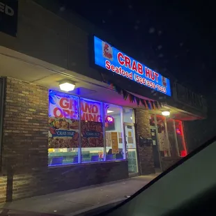 the front of the restaurant