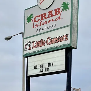 a sign for a seafood restaurant