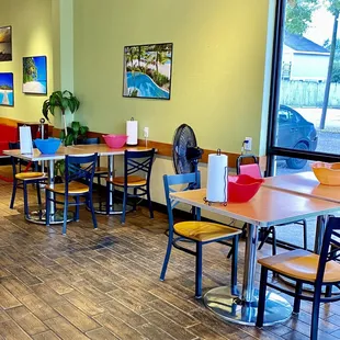 the inside of a restaurant