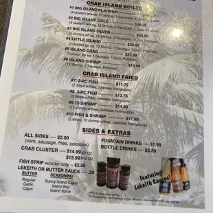 Updated menu