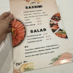 Part of their menu