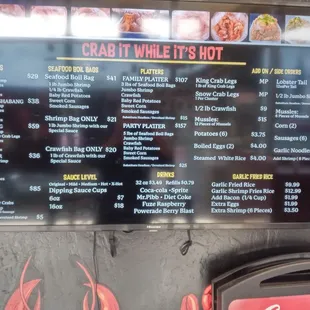 menu, sushi and sashimi