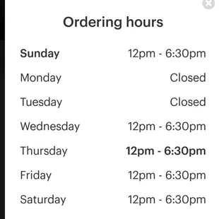 Clover app ordering hours