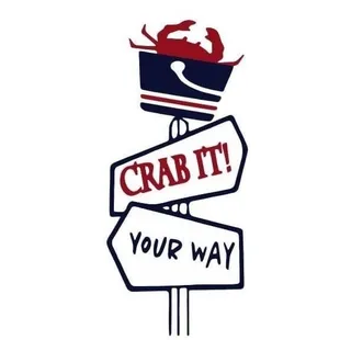 a crab on top of a sign