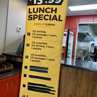 Lunch Special photo. Ends at 2:30pm. Congrats. You're special. Like what your mommy told you.