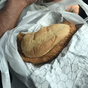 Fried cod fish sandwich