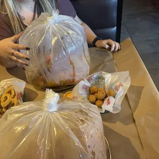 Hush Puppies Hush Puppies A. Snow Crab and Headless Shrimp Combo Potatoes Sausage Seasoning Boiled Eggs  Fried Calamari