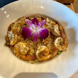 Shrimp and fried rice