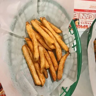 Fries add in for ayce, small AF portion and cold