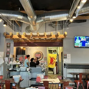 he interior of a restaurant