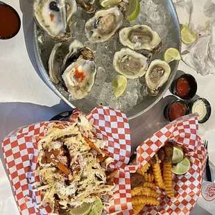 oysters and mussels, oysters, mussels, shellfish, food