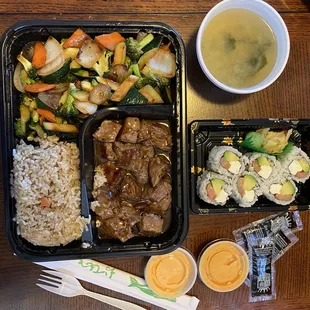 a meal in a plastic container