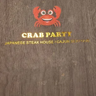 a close up of the crab on the menu