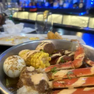 Happy hour crab boil they don&apos;t include shrimp