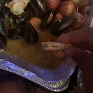 Overly Doused in butter ,shrimp not cleaned