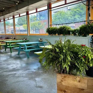 Casual covered and air conditioned patio