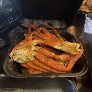 So much food our crab came in a separate box!!