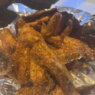 Garlic wings with lemon pepper